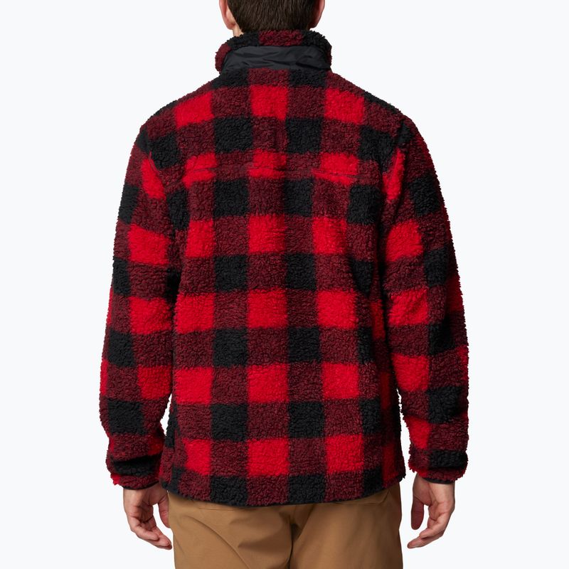 Мъжки поларен суитшърт Columbia Winter Pass Printed mountain red check 2