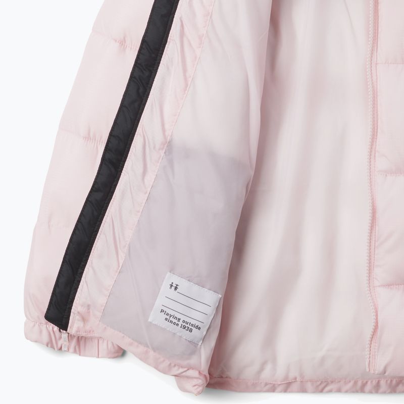 Детско подплатено яке Columbia Puffect Hooded satin pink/black 3