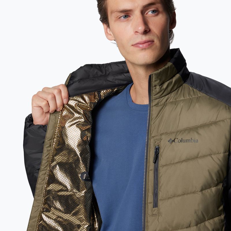 Мъжко пухено яке Columbia Labyrinth Loop II Hooded stone green/ shark 6