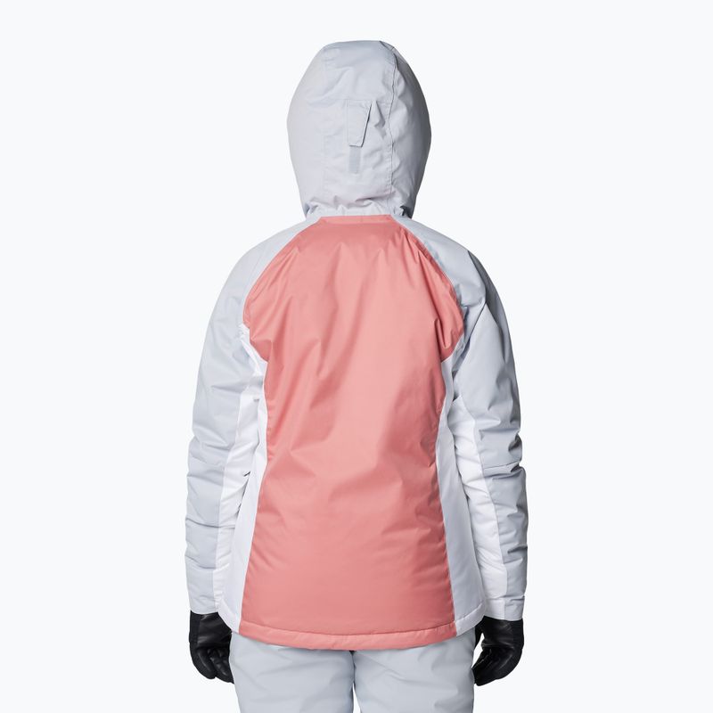 Дамско скиорско яке Columbia Snowy Summit Ins pink agave/white/cirrus grey dobby 2