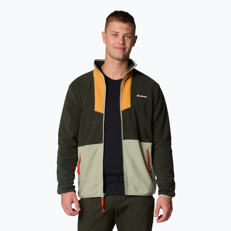 Мъжки суитшърт Columbia Sequoia Grove FZ Fleece greenscape / sunstone / safari / spicy pulls 4