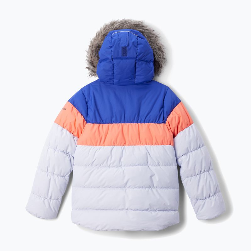 Детско скиорско яке Columbia Arctic Blast III snowdrift/hot coral/clematis blue 2