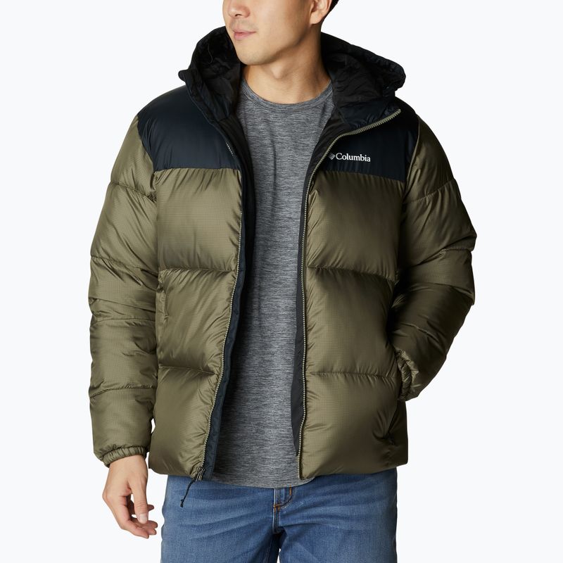 Мъжко пухено яке Columbia Puffect II Hooded stone green/ black 4