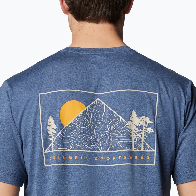 Мъжка трекинг тениска Columbia Kwick Hike Back Graphic dark mtn/peaked sunscape 6