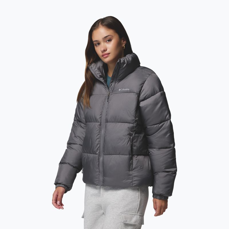 Дамско ватирано яке Columbia Puffect II Full Zip city grey 4