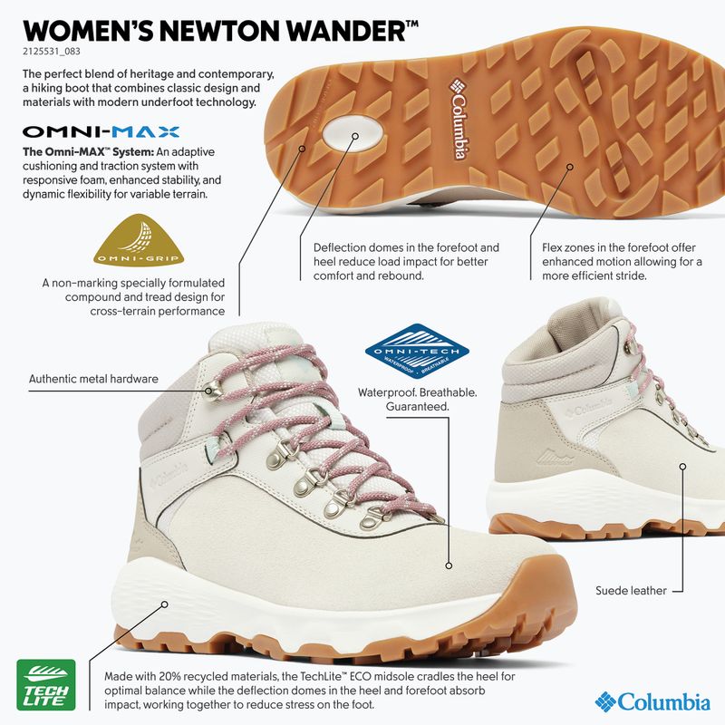 Дамски обувки Columbia Newton Wander cloud grey/cool green 8