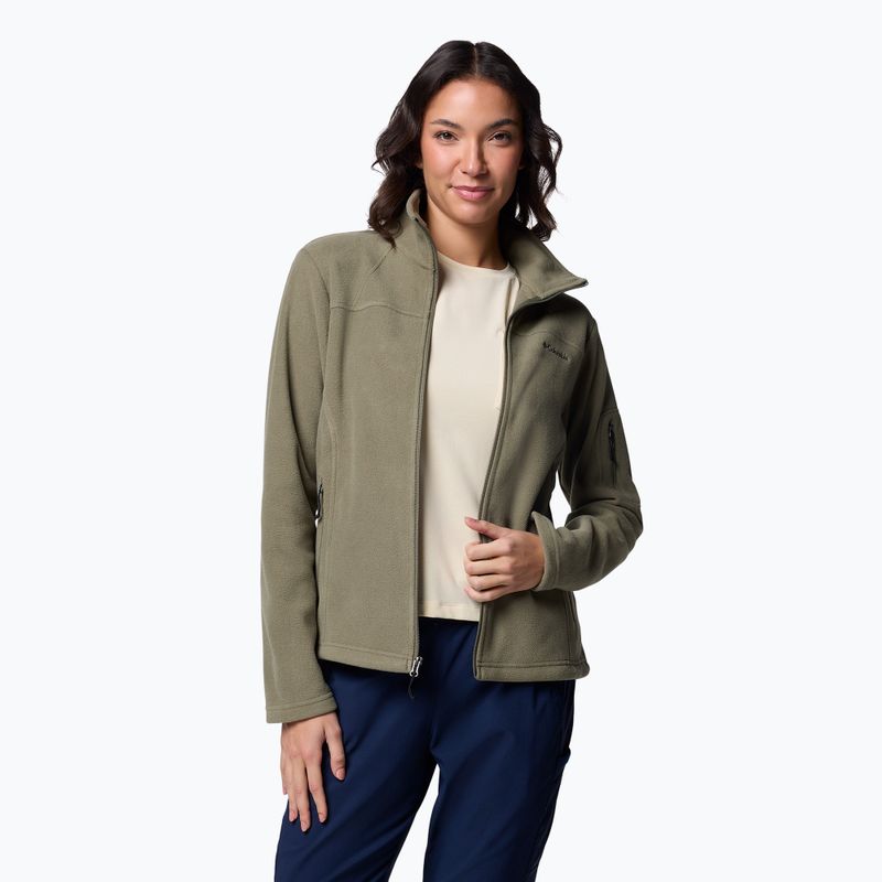 Дамски поларен суитшърт Columbia Fast Trek II stone green 3