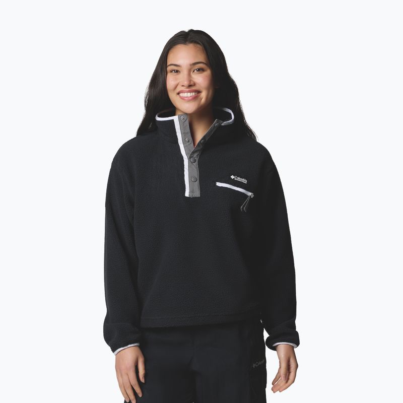 Дамски поларен суитшърт Columbia Helvetia II Cropped Half Snap Fleece black