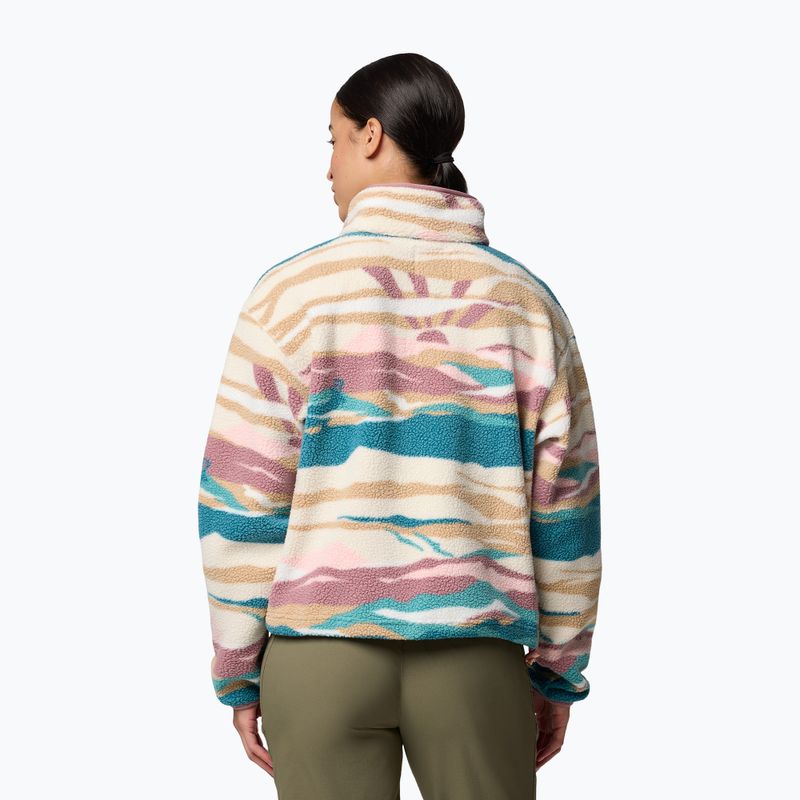 Дамски поларен суитшърт Columbia Helvetia II Printed Cropped Half Snap river blue/rogue walleye 3