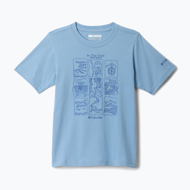 Детска тениска Columbia Valley Creek Graphic ripple blue/hike guide