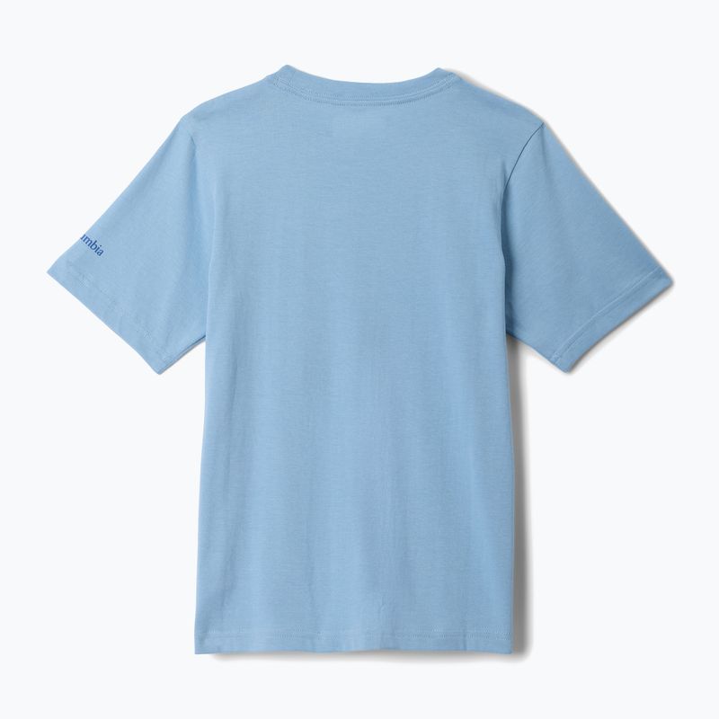 Детска тениска Columbia Valley Creek Graphic ripple blue/hike guide 2