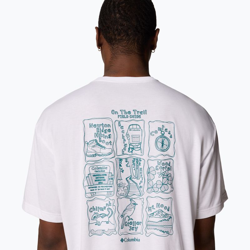 Мъжка тениска Columbia Cedar Trail Back Graphic Tee white/trailguide icons 5