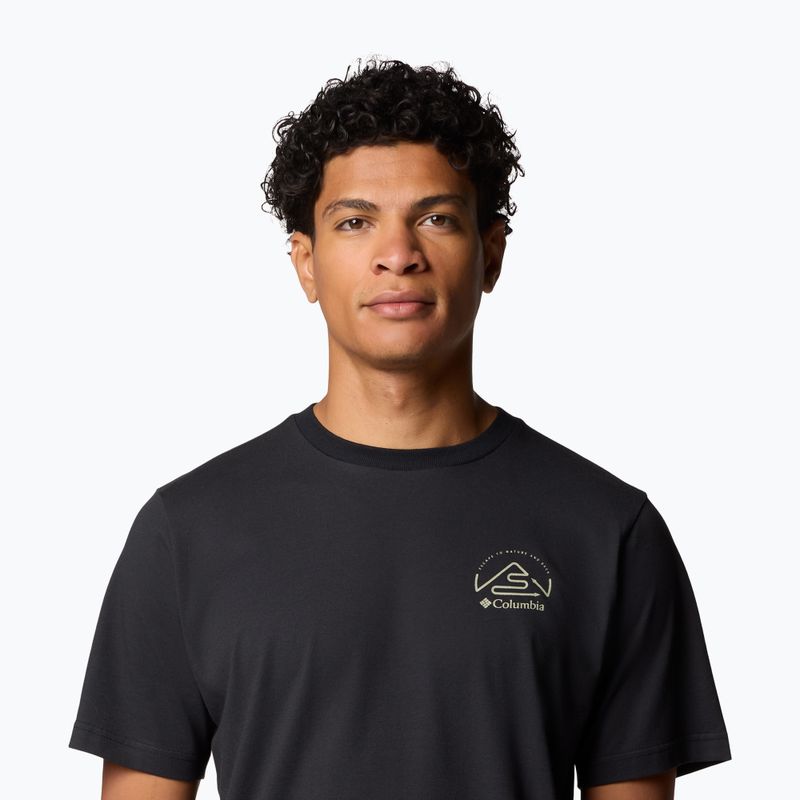 Мъжка тениска Columbia Tunnel Valley Graphic Tee black/naturally inclined 5