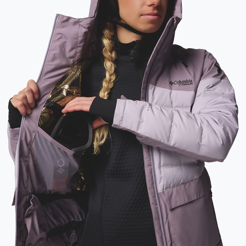 Дамско скиорско яке Columbia Glacier Ridge Down shale purple/lavender pearl 12