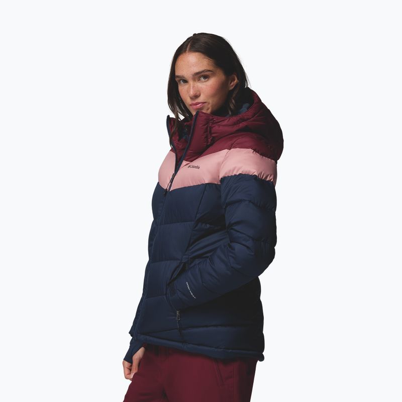 Дамско скиорско яке Columbia Abbott Peak II Ins collegiate navy/rich wine/eraser pink 4