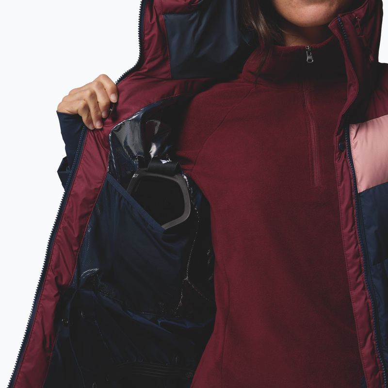 Дамско скиорско яке Columbia Abbott Peak II Ins collegiate navy/rich wine/eraser pink 8