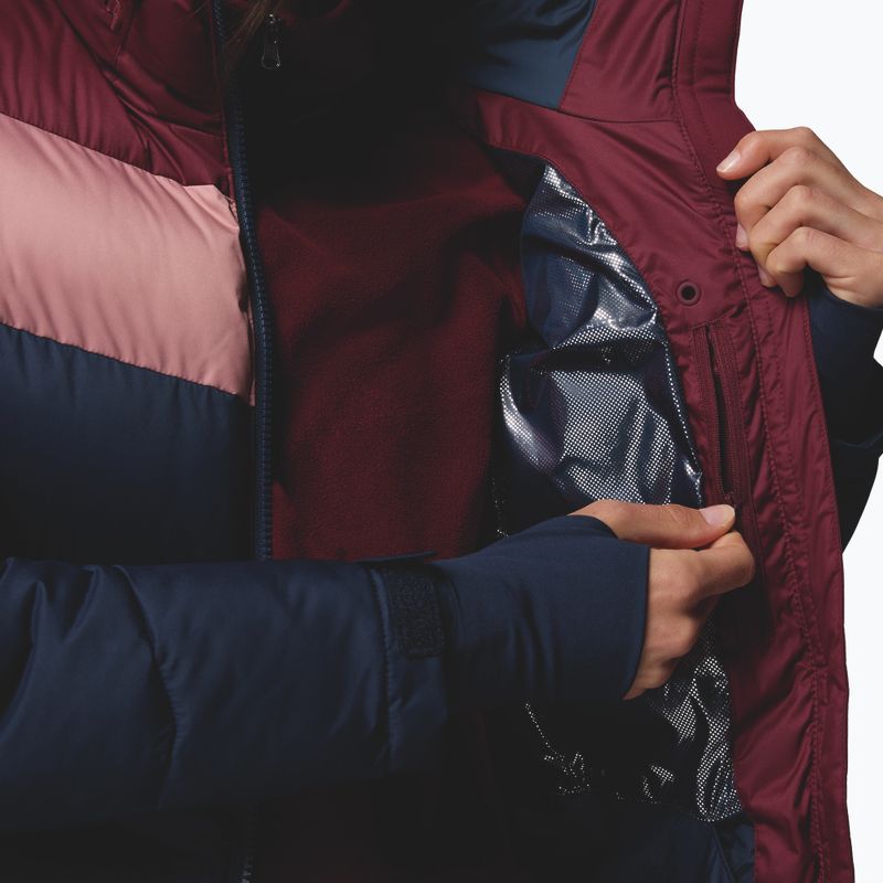 Дамско скиорско яке Columbia Abbott Peak II Ins collegiate navy/rich wine/eraser pink 9