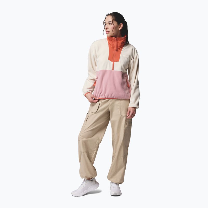 Дамски суитшърт Columbia Sequoia Grove 1/2 Zip Fleece chalk/eraser pink/tuscan 2