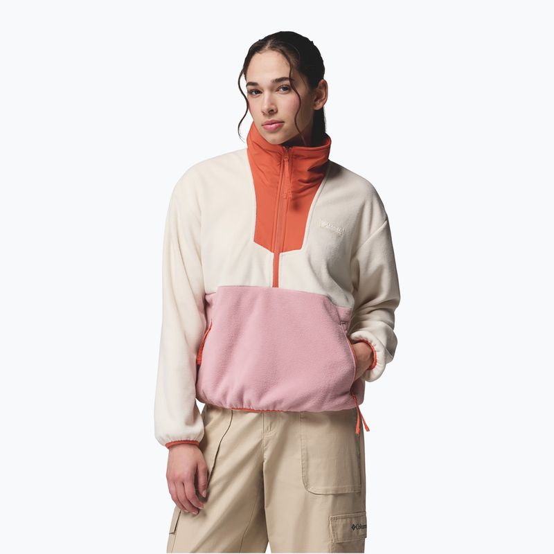 Дамски суитшърт Columbia Sequoia Grove 1/2 Zip Fleece chalk/eraser pink/tuscan 4