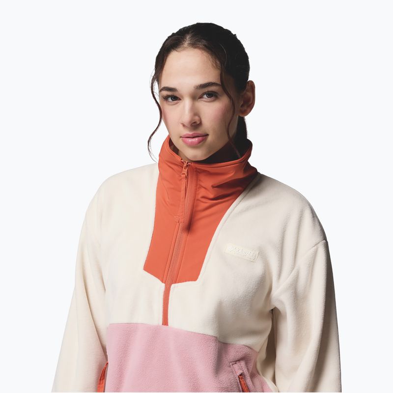 Дамски суитшърт Columbia Sequoia Grove 1/2 Zip Fleece chalk/eraser pink/tuscan 5