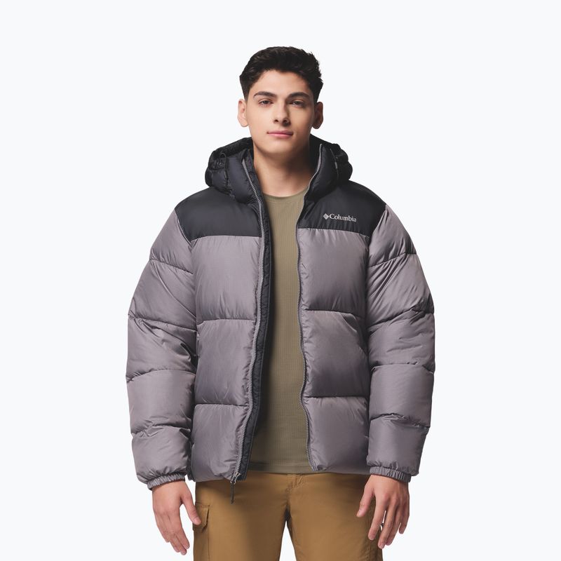 Мъжко ватирано яке Columbia Puffect II Hooded city grey/black 5