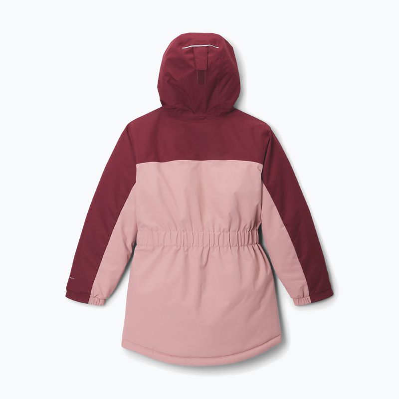 Детско скиорско яке Columbia Hikebound II long insulated eraser pink/rich wine 2