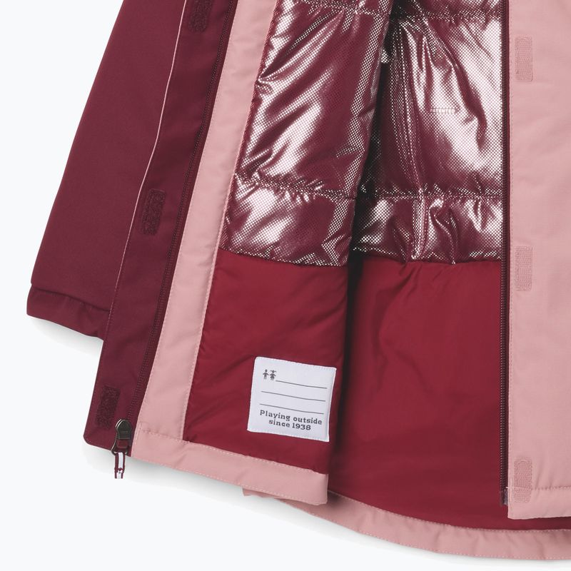 Детско скиорско яке Columbia Hikebound II long insulated eraser pink/rich wine 3