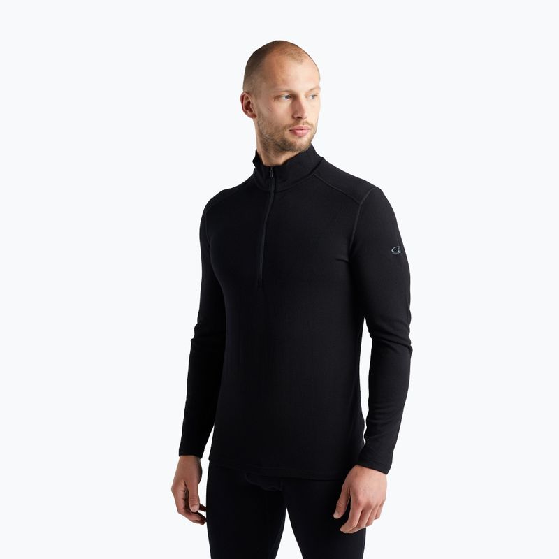 Мъжки термоактивен суитшърт Icebreaker 260 Tech LS Half Zip black