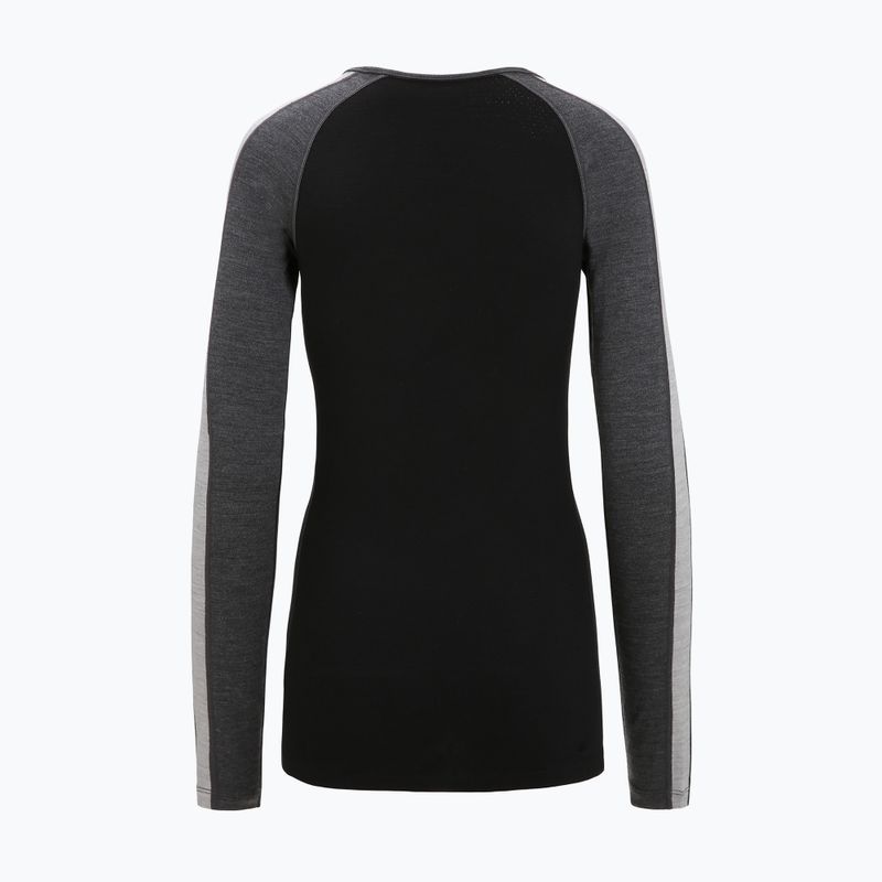 Дамска термоактивна блуза icebreaker ZoneKnit 260 jet hthr/black/metro hthr/cb 9