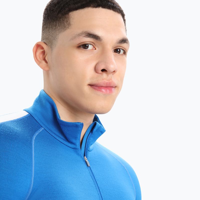 Мъжка термоактивна блуза icebreaker ZoneKnit 260 Half Zip lazurite/royal navy/snow/cb 4