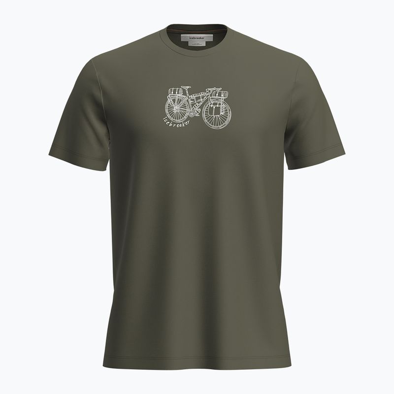 Мъжка тениска за трекинг Icebreaker Merino 150 Tech Lite SS Tee Adventure Ride loden