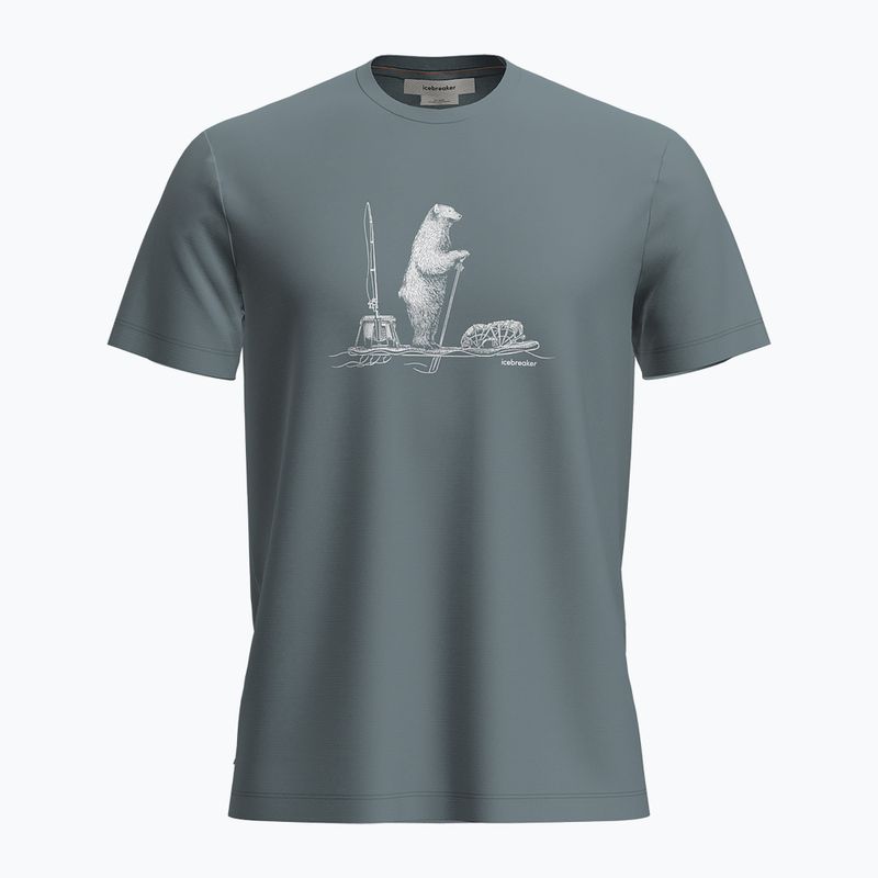 Мъжка тениска за трекинг Icebreaker Merino 150 Tech Lite SS Tee Polar Paddle blue ash