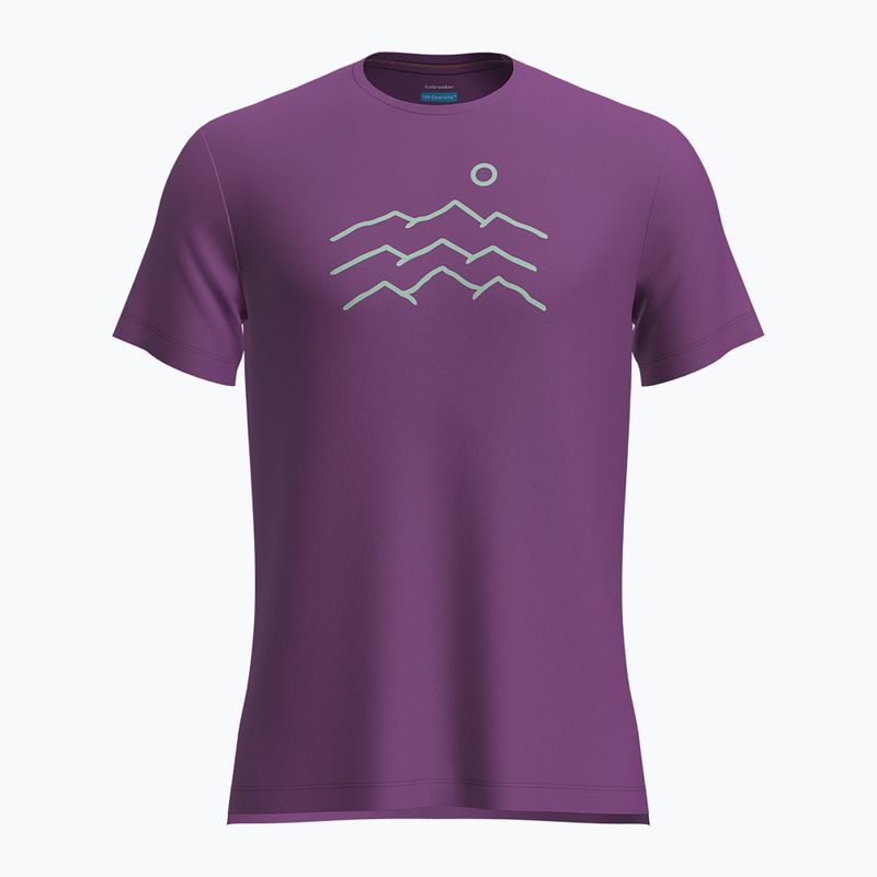 Мъжка тениска за трекинг Icebreaker Merino 125 Cool-Lite Sphere Tee Across The Peaks passion