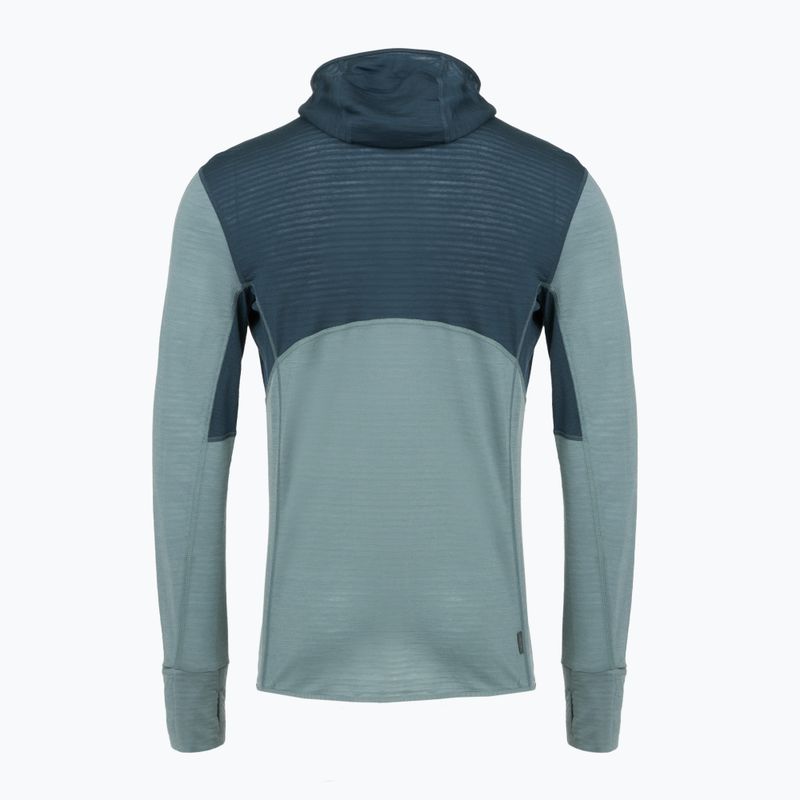 Мъжки суитшърт за трекинг Icebreaker Merino 200 RealFleece Descender Zip Hoodie abyss/blue ash/black 2