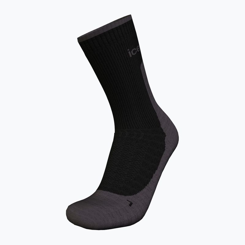 Мъжки чорапи за трекинг Icebreaker Merino Hike+ Light Crew black/obsidian
