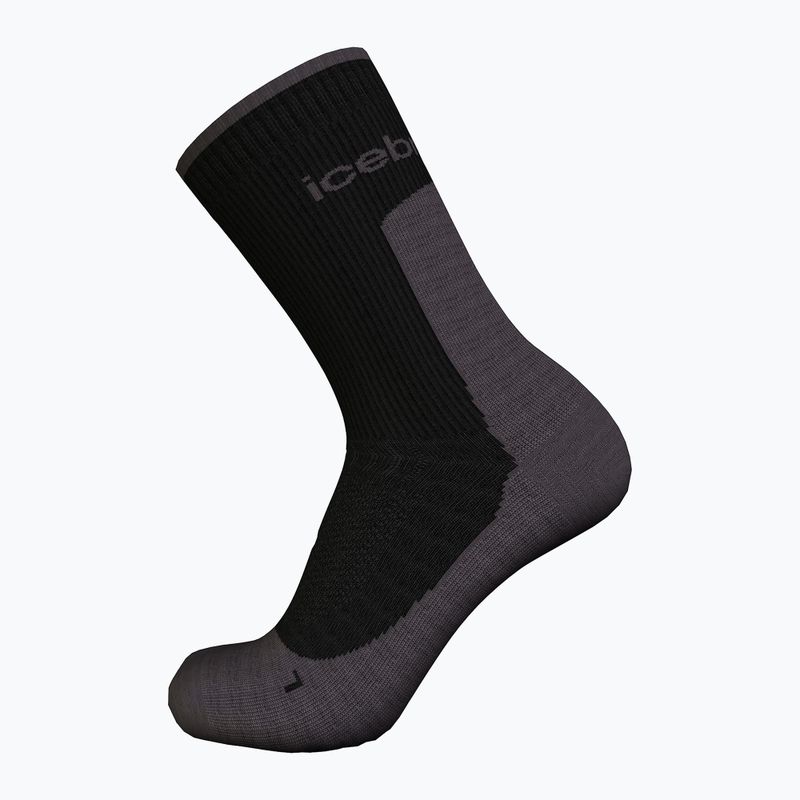 Мъжки чорапи за трекинг Icebreaker Merino Hike+ Light Crew black/obsidian 3