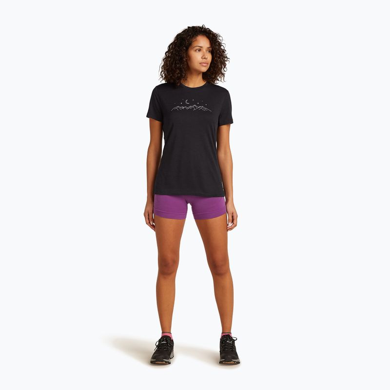 Дамска тениска за трекинг icebreaker Merino 150 Tech Lite SS Tee Sparkling Stars black 2