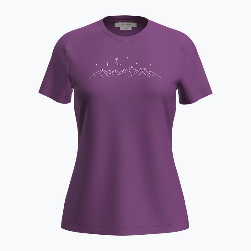 Дамска тениска за трекинг icebreaker Merino 150 Tech Lite SS Tee Sparkling Stars passion