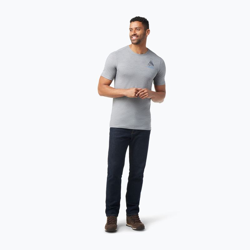 Мъжка тениска Smartwool Wilderness Summit Graphic Tee trekking shirt light grey 16673 2