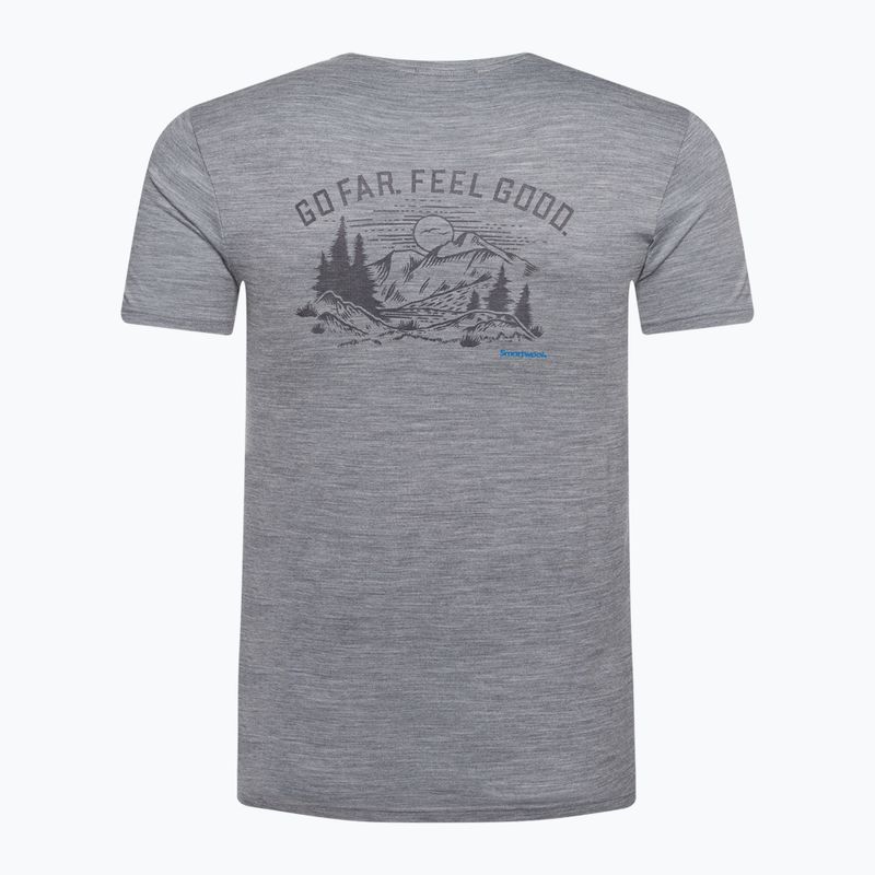 Мъжка тениска Smartwool Wilderness Summit Graphic Tee trekking shirt light grey 16673 5