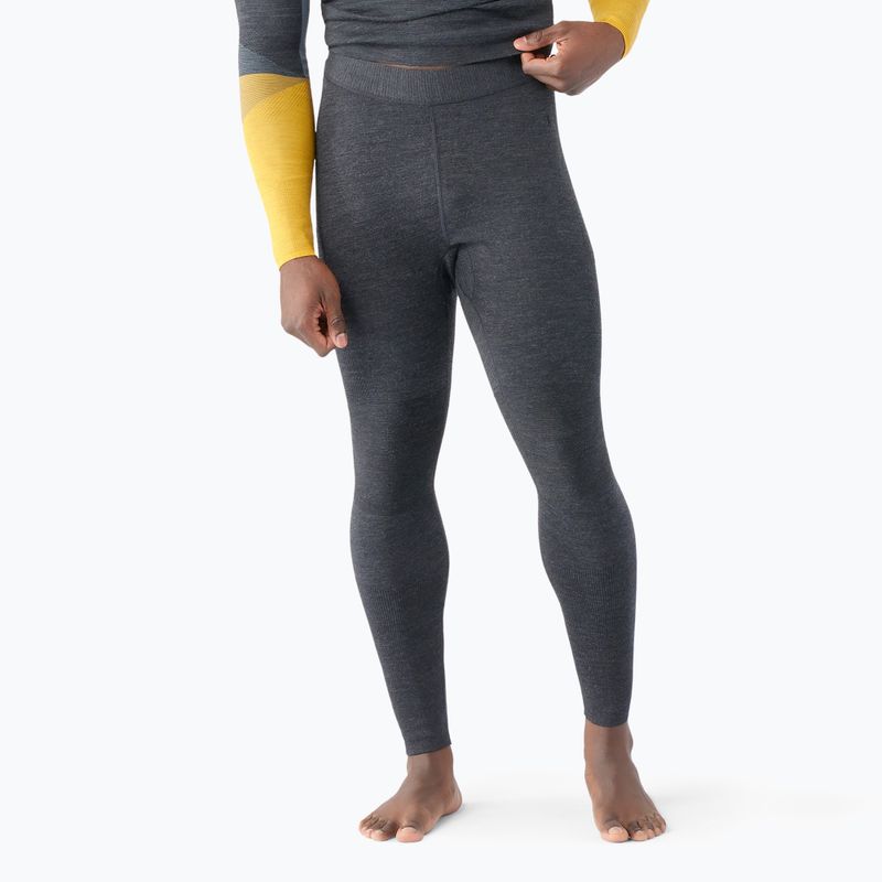 Мъжки панталони Smartwool Intraknit Thermal Merino Baselayer charcoal heather black