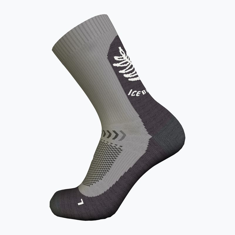 Дамски чорапи за трекинг Icebreaker Merino Hike+ Light Crew fresh fern alloy/obsidian/snow 3