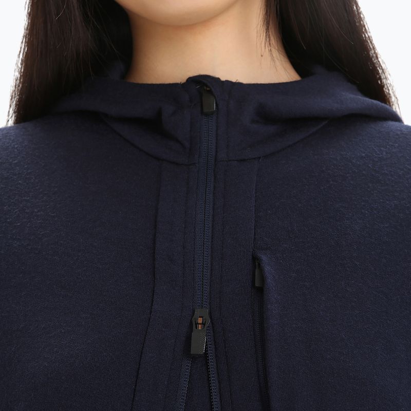 Icebreaker дамско яке за трекинг Quantum III LS Zip Hood тъмно синьо 0A59JW 4
