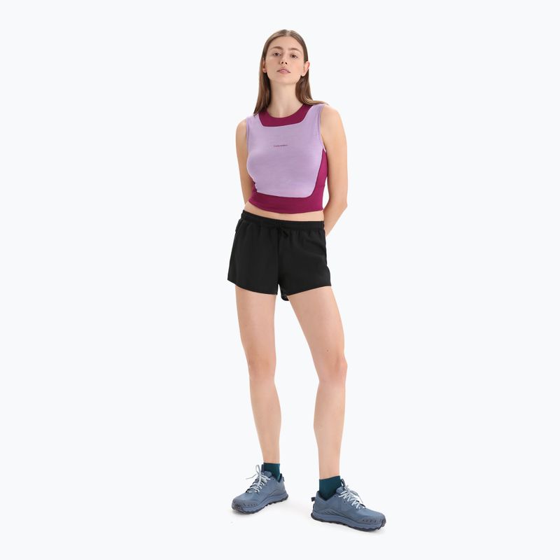 Дамска термоактивна тениска icebreaker Zoneknit Cropped Bra-Tank в цвят лилав gaze 2