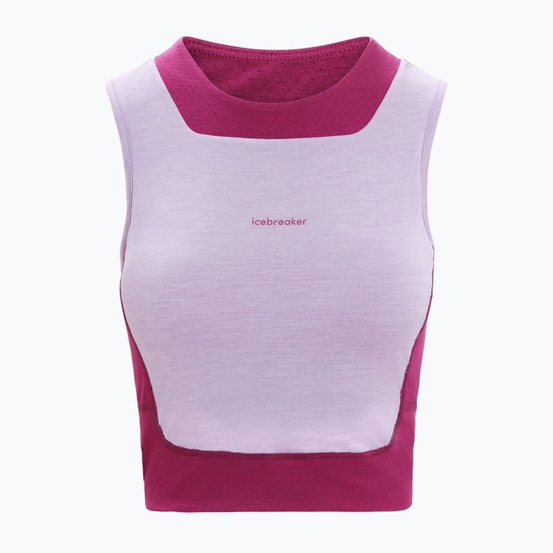 Дамска термоактивна тениска icebreaker Zoneknit Cropped Bra-Tank в цвят лилав gaze 6