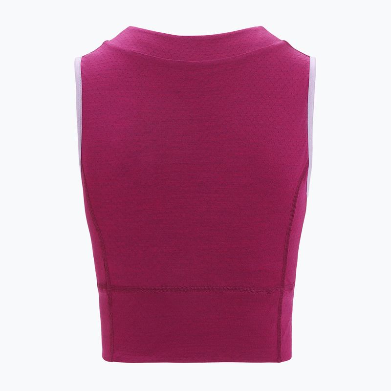 Дамска термоактивна тениска icebreaker Zoneknit Cropped Bra-Tank в цвят лилав gaze 7