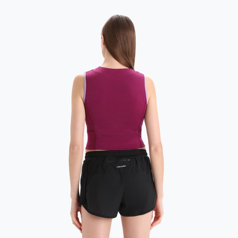 Дамска термоактивна тениска icebreaker Zoneknit Cropped Bra-Tank в цвят лилав gaze 9