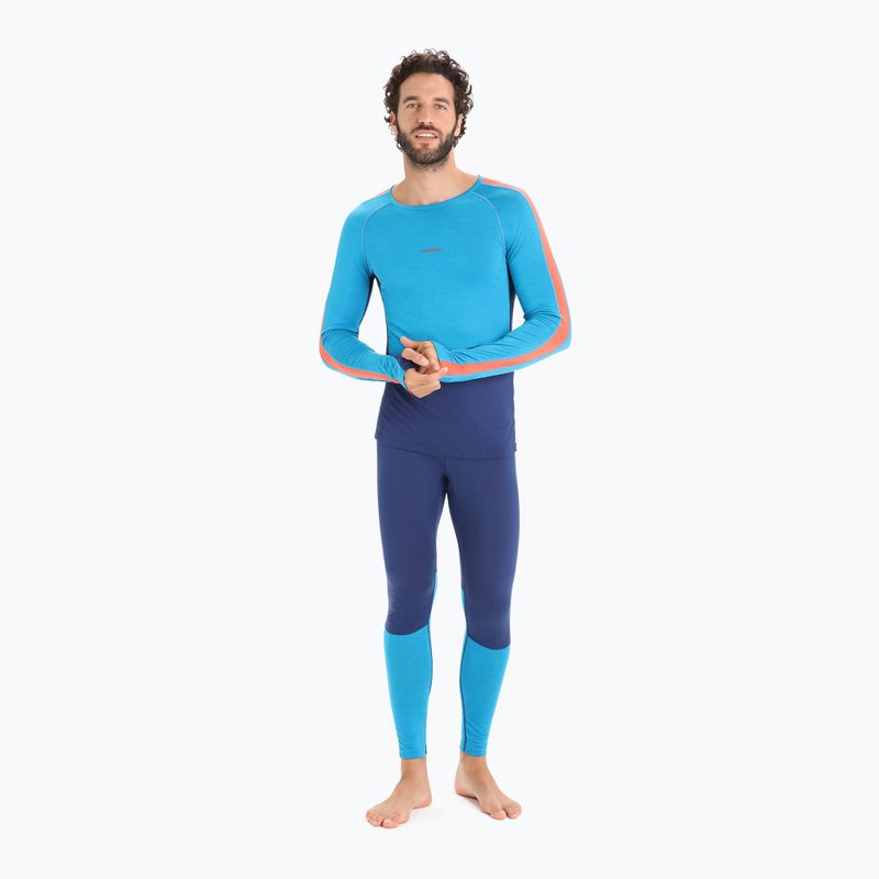 Мъжка термоактивна блуза icebreaker 125 Zoneknit Crewe geo blue 2