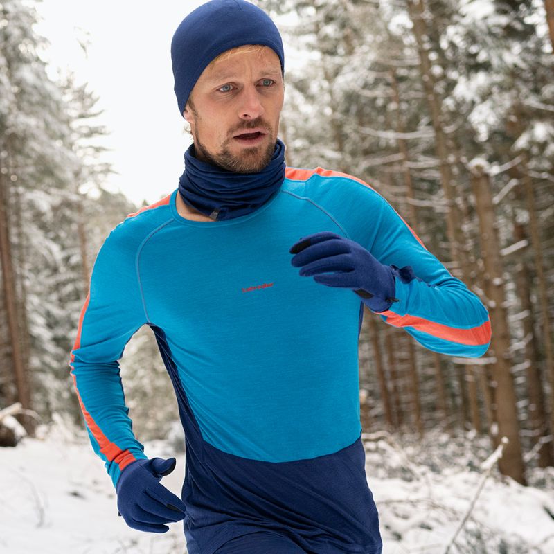 Мъжка термоактивна блуза icebreaker 125 Zoneknit Crewe geo blue 9