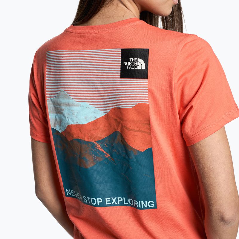 Дамска тениска за трекинг The North Face Foundation Graphic orange NF0A55B2LV31 4